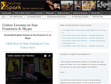 Tablet Screenshot of creativesparkguitar.com